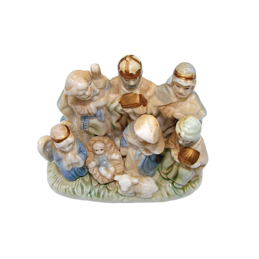 Porcelain Nativity Scene Figurine Holiday Christmas Religious Decor 4x4.5” - Picture 5 of 11